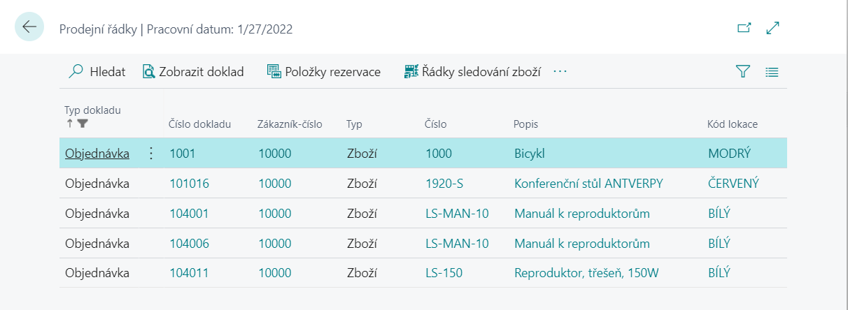 Objednávky kontaktu