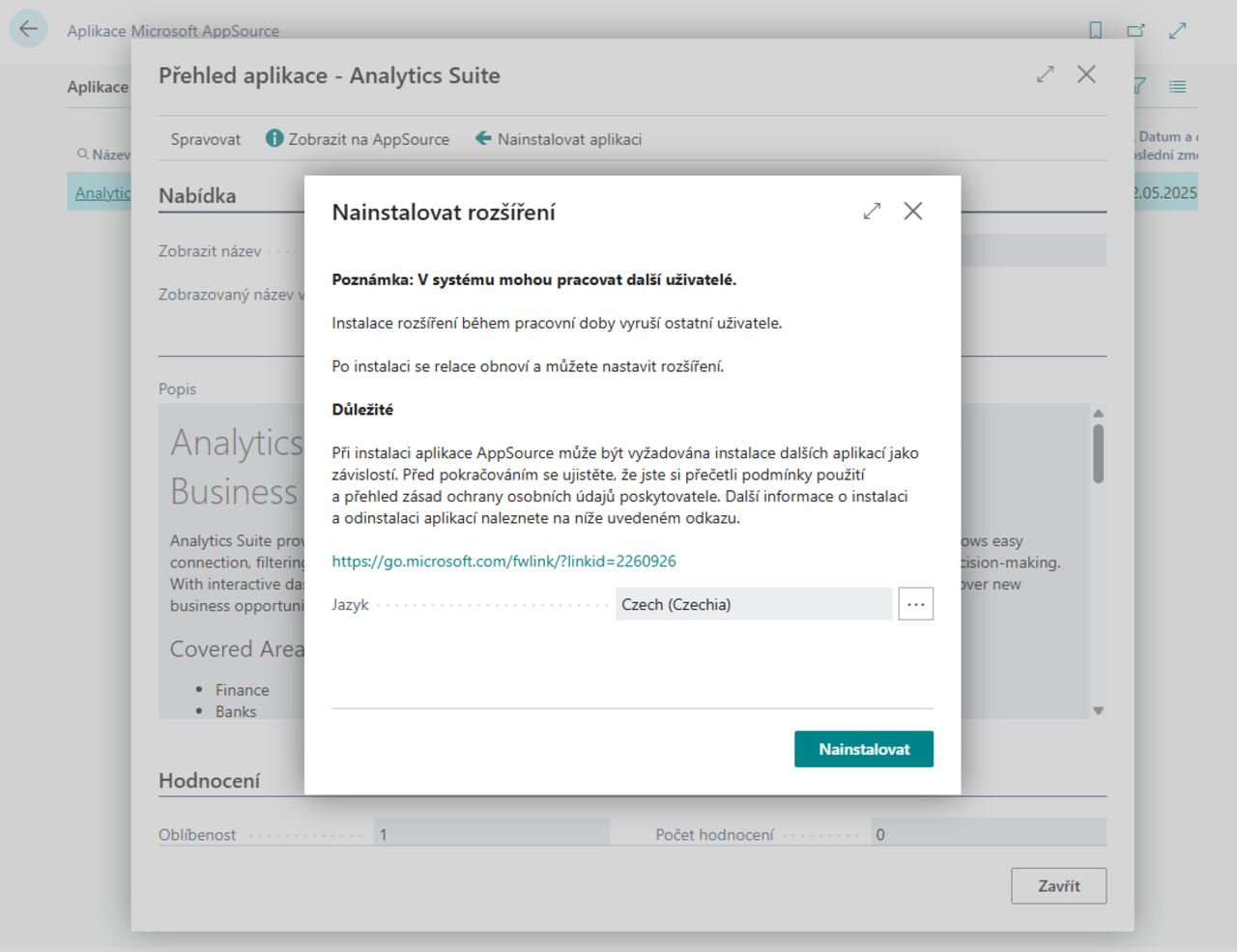 Instalace rozšíření - průvodce
