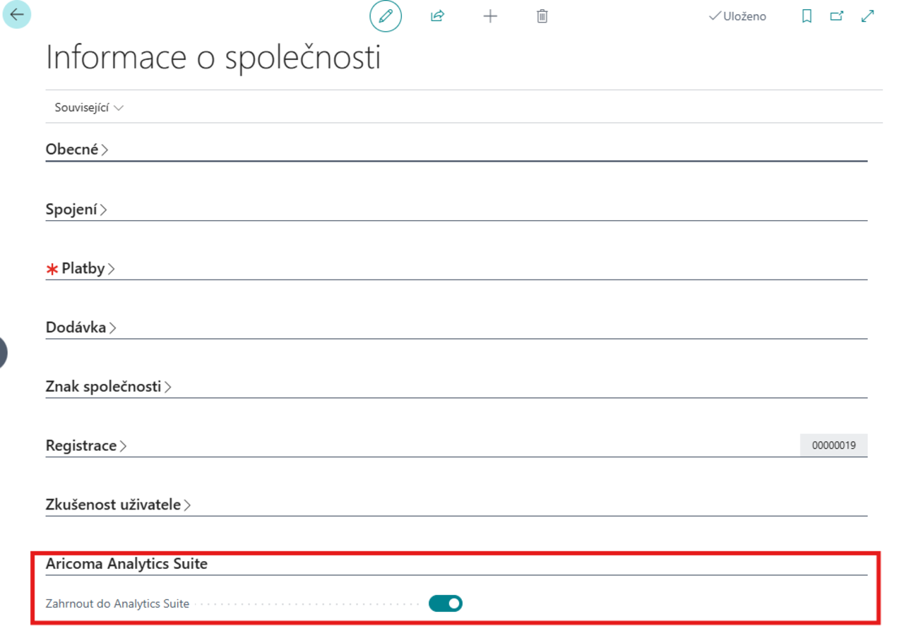 Povolení Analytics Suite
