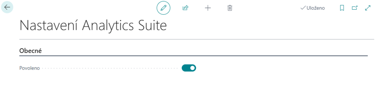 Nastavení Analytics Suite