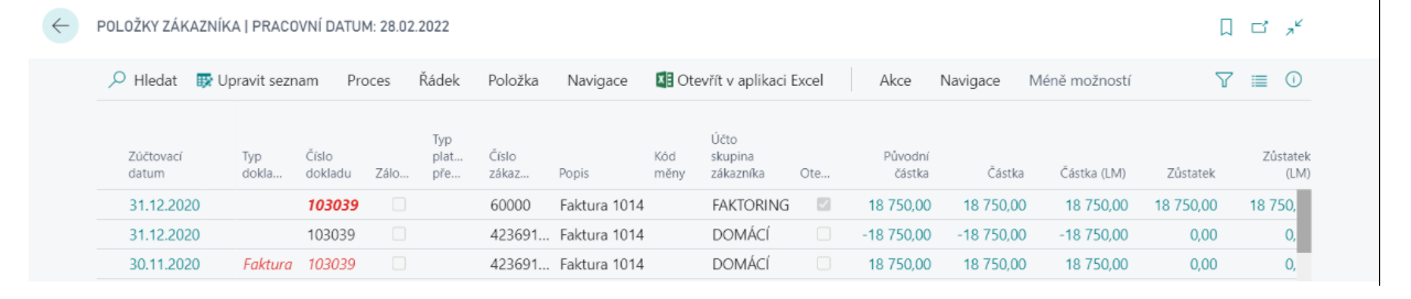 Cust. Ledger Entry