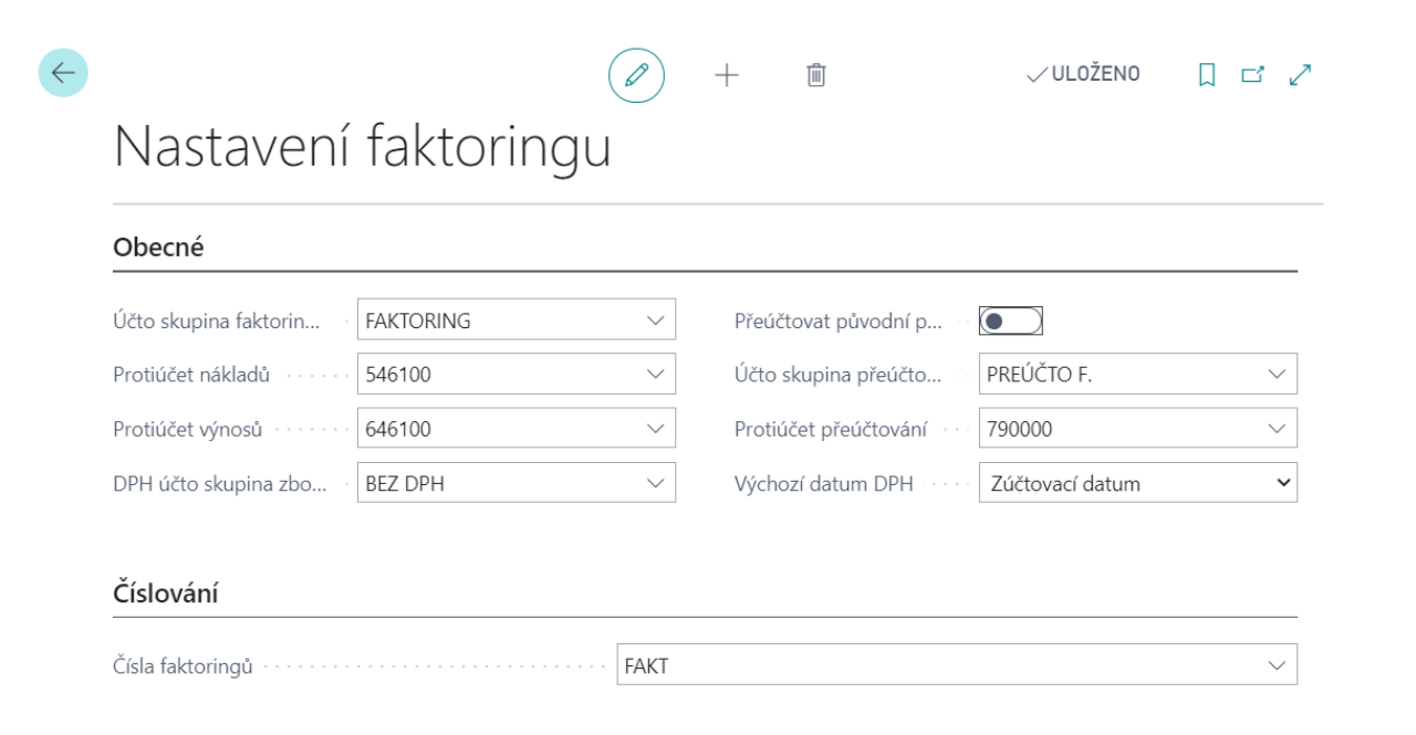 Factoring Setup