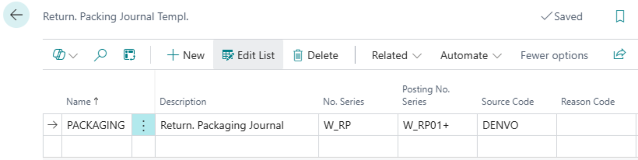 Returnable Packaging Journal Template