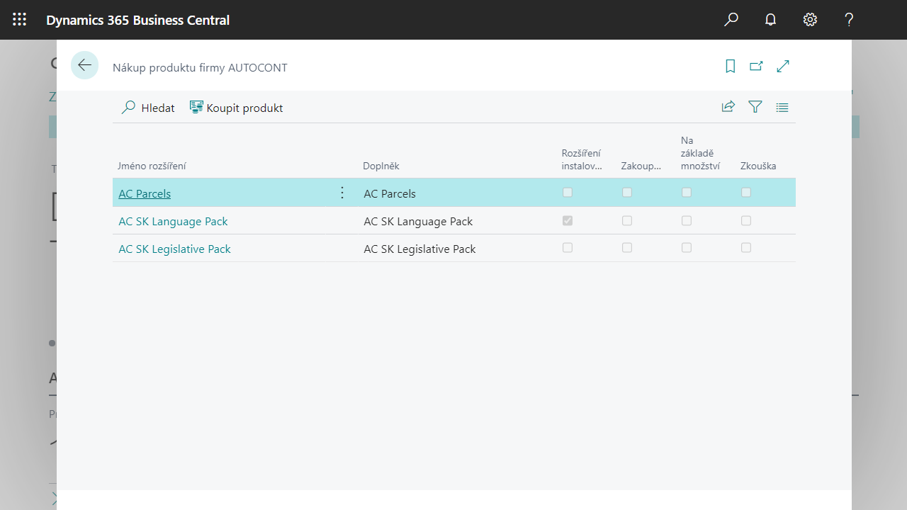 Purchase of an ARICOMA product 